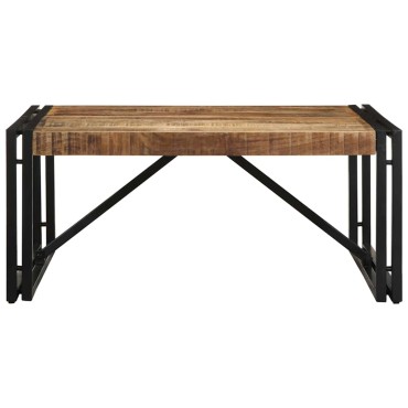 vidaXL Τραπεζάκι σαλονιού 80x80x35cm Στερεό ακατέργαστο ξύλο Mango 1 τεμ.