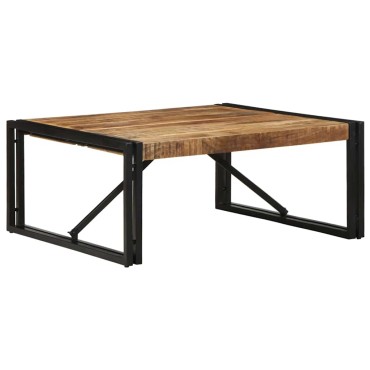 vidaXL Τραπεζάκι σαλονιού 80x80x35cm Στερεό ακατέργαστο ξύλο Mango 1 τεμ.