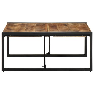 vidaXL Τραπεζάκι σαλονιού 80x80x35cm Στερεό ακατέργαστο ξύλο Mango 1 τεμ.