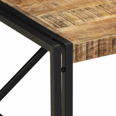 vidaXL Τραπεζάκι σαλονιού 80x80x35cm Στερεό ακατέργαστο ξύλο Mango 1 τεμ.