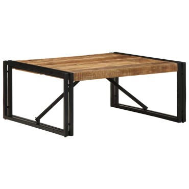 vidaXL Τραπεζάκι σαλονιού 80x80x35cm Στερεό ακατέργαστο ξύλο Mango 1 τεμ.