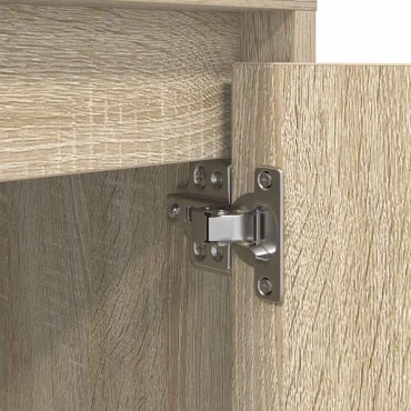 vidaXL Κομοδίνα με φώτα LED 2 τεμ. Sonoma Oak 38x34x50cm