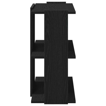 vidaXL Βιβλιοθήκη 3 Επιπέδων Μαύρη 60x30x60cm από Επεξεργ. Ξύλο 1 τεμ.