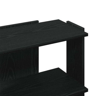 vidaXL Βιβλιοθήκη 3 Επιπέδων Μαύρη 60x30x60cm από Επεξεργ. Ξύλο 1 τεμ.