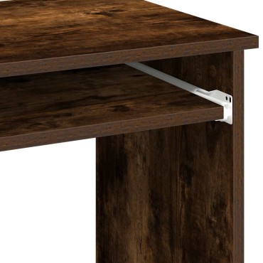 vidaXL Γραφείο με Ράφια Καπνιστή Δρυς 84x40x78cm Επεξεργασμένο Ξύλο 1 τεμ.