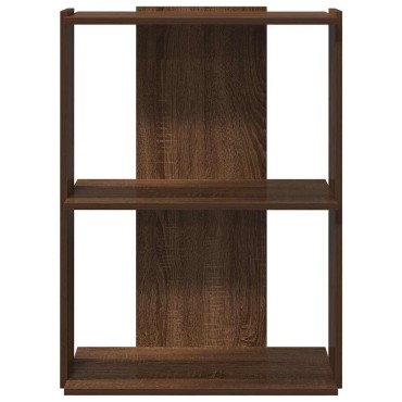 vidaXL Βιβλιοθήκη 3 Επιπέδων Καφέ Δρυς 60x30x80cm Επεξεργ. Ξύλο 1 τεμ.