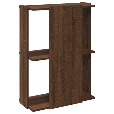 vidaXL Βιβλιοθήκη 3 Επιπέδων Καφέ Δρυς 60x30x80cm Επεξεργ. Ξύλο 1 τεμ.