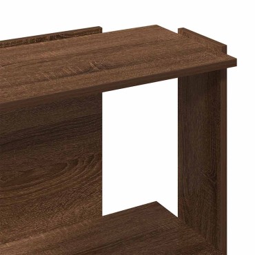 vidaXL Βιβλιοθήκη 3 Επιπέδων Καφέ Δρυς 60x30x80cm Επεξεργ. Ξύλο 1 τεμ.