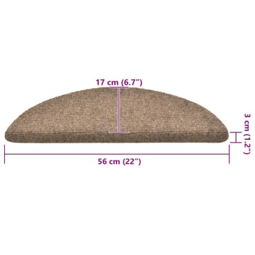 vidaXL Πατάκια Σκάλας Αυτοκόλλητα 30 τεμ. Κρέμα 56 x 17 x 3 εκ.