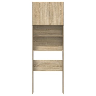 vidaXL Ντουλάπι Πλυντηρίου Χρώμα Sonoma Δρυς 64x24x190 εκ Επεξ. Ξύλο