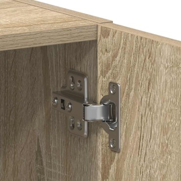 vidaXL Ντουλάπι Πλυντηρίου Χρώμα Sonoma Δρυς 64x24x190 εκ Επεξ. Ξύλο