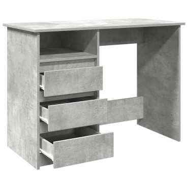 vidaXL Γραφείο Γκρι Σκυροδέματος 102x50x75cm Επεξεργασμένο Ξύλο 1 τεμ.