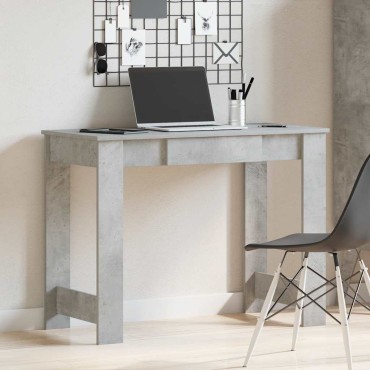 vidaXL Γραφείο Γκρι του Σκυροδέματος 100x45x75cm από Μοριοσανίδα 1 τεμ.
