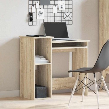 vidaXL Γραφείο με Ράφια Sonoma Δρυς 110x45x157cm από Μοριοσανίδα 1 τεμ.