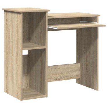 vidaXL Γραφείο με Ράφια Sonoma Δρυς 110x45x157cm από Μοριοσανίδα 1 τεμ.