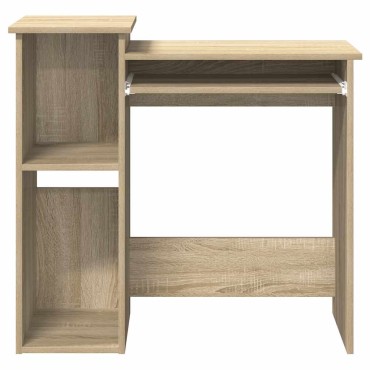 vidaXL Γραφείο με Ράφια Sonoma Δρυς 110x45x157cm από Μοριοσανίδα 1 τεμ.