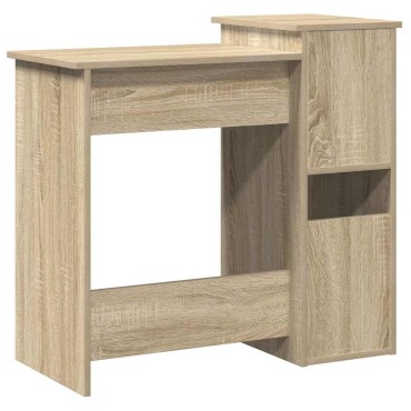 vidaXL Γραφείο με Ράφια Sonoma Δρυς 110x45x157cm από Μοριοσανίδα 1 τεμ.