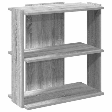vidaXL Βιβλιοθήκη 3 Επιπέδων Γκρι Sonoma 60x30x60cm Επεξεργ. Ξύλο 1 τεμ.