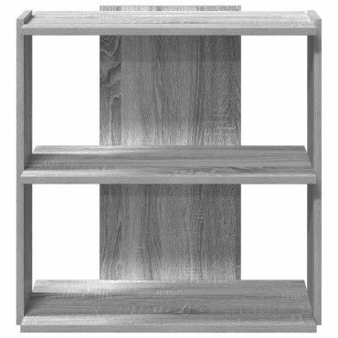 vidaXL Βιβλιοθήκη 3 Επιπέδων Γκρι Sonoma 60x30x60cm Επεξεργ. Ξύλο 1 τεμ.