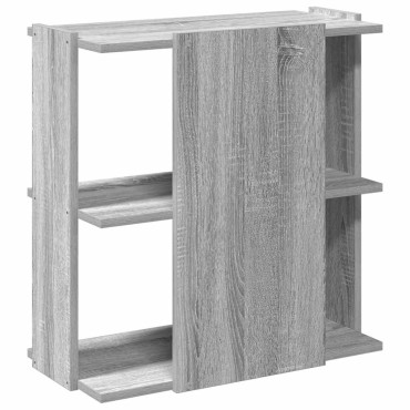 vidaXL Βιβλιοθήκη 3 Επιπέδων Γκρι Sonoma 60x30x60cm Επεξεργ. Ξύλο 1 τεμ.