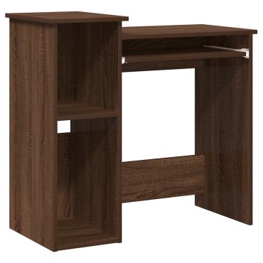 vidaXL Γραφείο με Ράφια Καφέ Δρυς 184x40x78cm Επεξεργασμένο Ξύλο 1 τεμ.