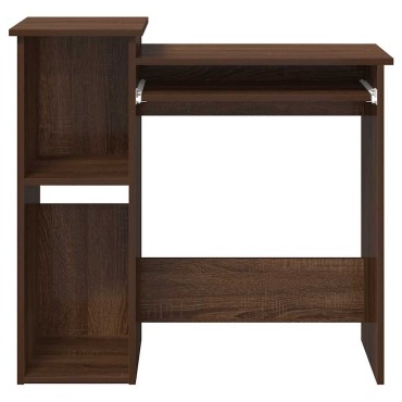 vidaXL Γραφείο με Ράφια Καφέ Δρυς 184x40x78cm Επεξεργασμένο Ξύλο 1 τεμ.