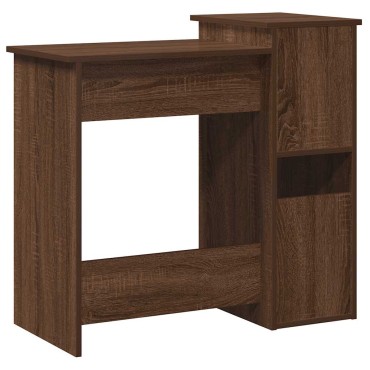 vidaXL Γραφείο με Ράφια Καφέ Δρυς 184x40x78cm Επεξεργασμένο Ξύλο 1 τεμ.
