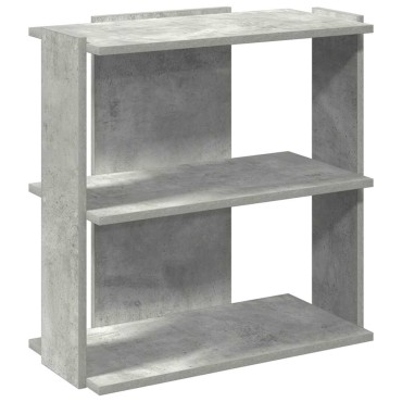 vidaXL Βιβλιοθήκη 3 επιπέδων Μπετόν Γκρι 60x30x60cm Ξύλινη κατασκευή 1 τεμ.