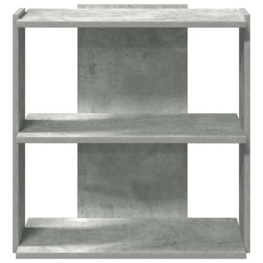 vidaXL Βιβλιοθήκη 3 επιπέδων Μπετόν Γκρι 60x30x60cm Ξύλινη κατασκευή 1 τεμ.