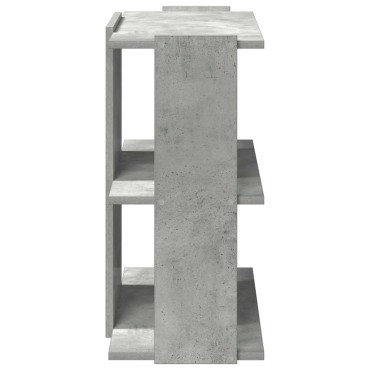 vidaXL Βιβλιοθήκη 3 επιπέδων Μπετόν Γκρι 60x30x60cm Ξύλινη κατασκευή 1 τεμ.