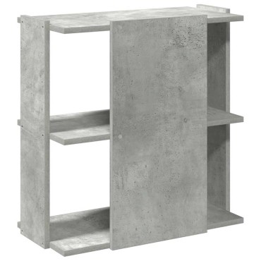 vidaXL Βιβλιοθήκη 3 επιπέδων Μπετόν Γκρι 60x30x60cm Ξύλινη κατασκευή 1 τεμ.