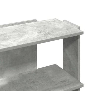 vidaXL Βιβλιοθήκη 3 επιπέδων Μπετόν Γκρι 60x30x60cm Ξύλινη κατασκευή 1 τεμ.