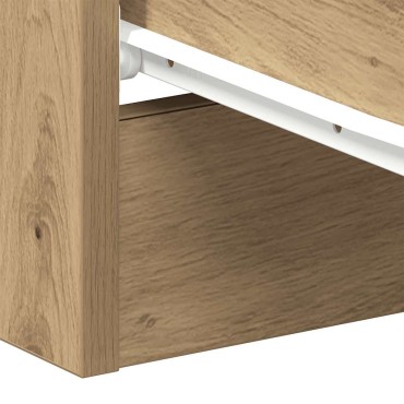 vidaXL Κομοδίνα 2 τεμ. τεχνίτης Δρυς 38x35x55cm από Επεξεργ Ξύλο