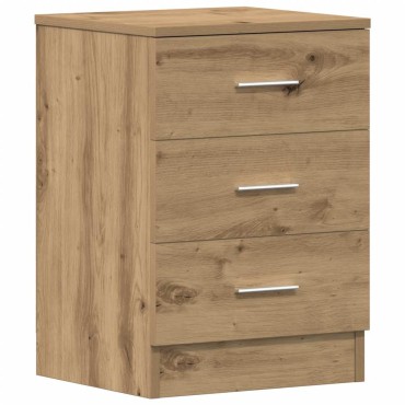 vidaXL Κομοδίνα 2 τεμ. τεχνίτης Δρυς 38x35x55cm από Επεξεργ Ξύλο