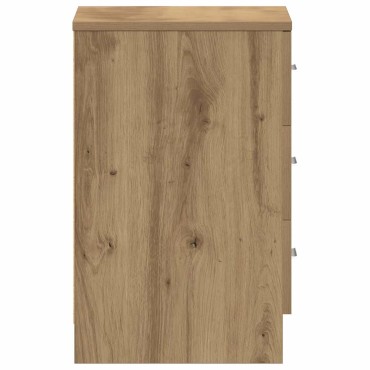 vidaXL Κομοδίνα 2 τεμ. τεχνίτης Δρυς 38x35x55cm από Επεξεργ Ξύλο