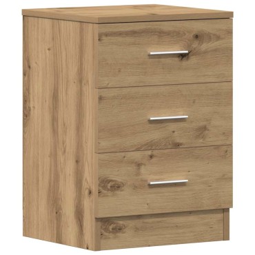vidaXL Κομοδίνο Αρτισιανή Δρυς 38x35x55cm από Επεξεργασμένο Ξύλο 1 τεμ.