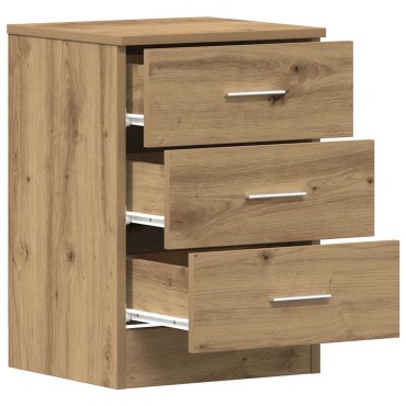 vidaXL Κομοδίνο Αρτισιανή Δρυς 38x35x55cm από Επεξεργασμένο Ξύλο 1 τεμ.