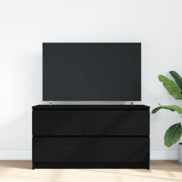 vidaXL Έπιπλο Τηλεόρασης Μαύρο 100x35x54cm Επεξ. Επεξεργασμένο Ξύλο