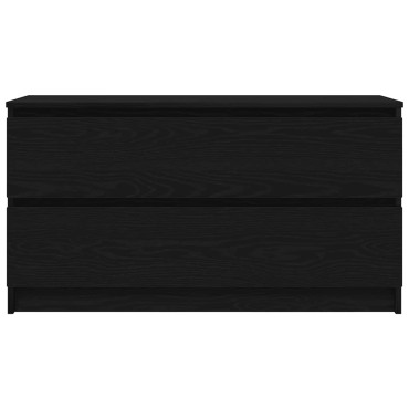 vidaXL Έπιπλο Τηλεόρασης Μαύρο 100x35x54cm Επεξ. Επεξεργασμένο Ξύλο