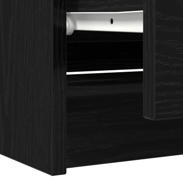 vidaXL Έπιπλο Τηλεόρασης Μαύρο 100x35x54cm Επεξ. Επεξεργασμένο Ξύλο