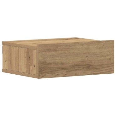 vidaXL Κομοδίνα Κρεμαστά Καφέ Δρυς 40x31x27cm Επεξεργ. Ξύλο 1 τεμ.