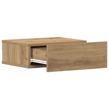 vidaXL Κομοδίνα Κρεμαστά Καφέ Δρυς 40x31x27cm Επεξεργ. Ξύλο 1 τεμ.