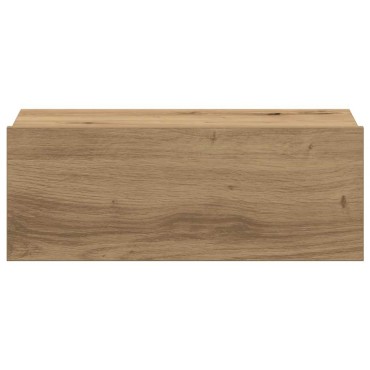 vidaXL Κομοδίνα Κρεμαστά Καφέ Δρυς 40x31x27cm Επεξεργ. Ξύλο 1 τεμ.