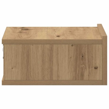 vidaXL Κομοδίνα Κρεμαστά Καφέ Δρυς 40x31x27cm Επεξεργ. Ξύλο 1 τεμ.