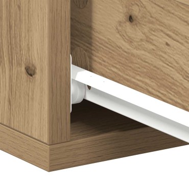 vidaXL Κομοδίνα Κρεμαστά Καφέ Δρυς 40x31x27cm Επεξεργ. Ξύλο 1 τεμ.