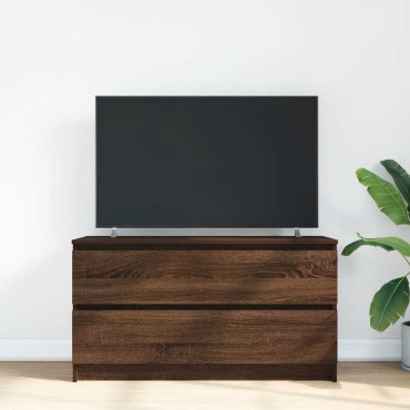 vidaXL Έπιπλο Τηλεόρασης Καφέ Δρυς 100x35x54cm Επεξ. Ξύλο