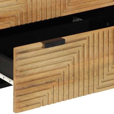 vidaXL 3 τεμ. Sideboards καφέ 60x33x75cm μασίφ ξύλο Mango