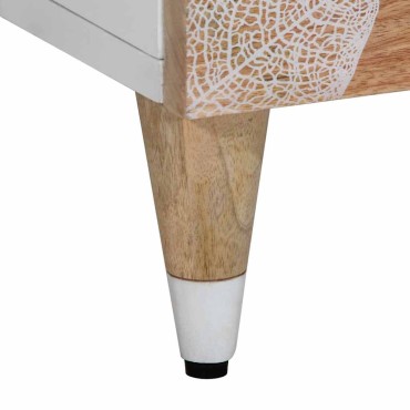vidaXL Κομοδίνο 50x33x60cm από Μασίφ Ξύλο Μάνγκο 1 τεμ.