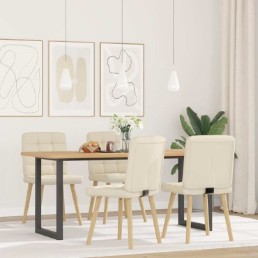 vidaXL Καρέκλες Τραπεζαρίας 4 τεμ. Λινές 45x54x86 cm