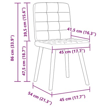 vidaXL Καρέκλες Τραπεζαρίας 4 τεμ. Λινές 45x54x86 cm